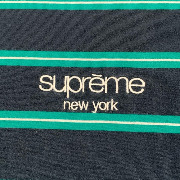 Supreme New York Striped Long Sleeve T Shirt - Picture 3 of 5